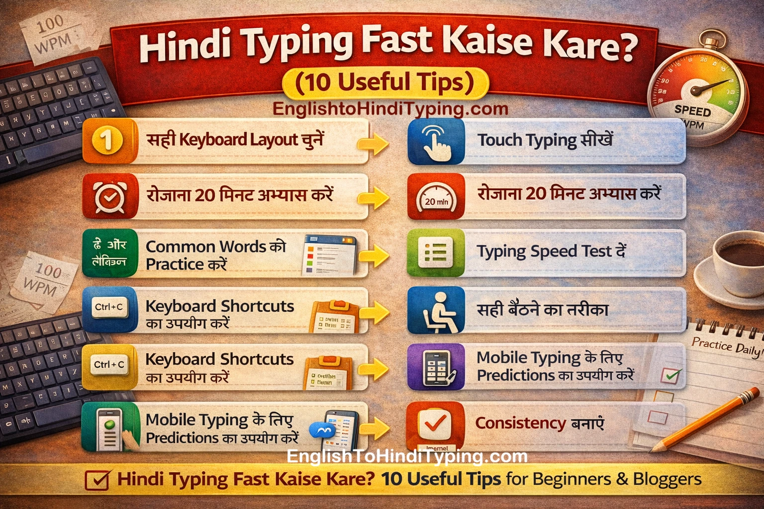 Hindi Typing Fast Kaise Kare – 10 Useful Tips